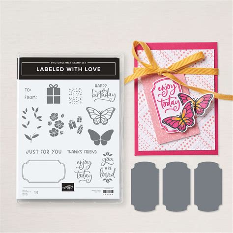 Fun Card With Stampin' Up! LABELED WITH LOVE Dies!